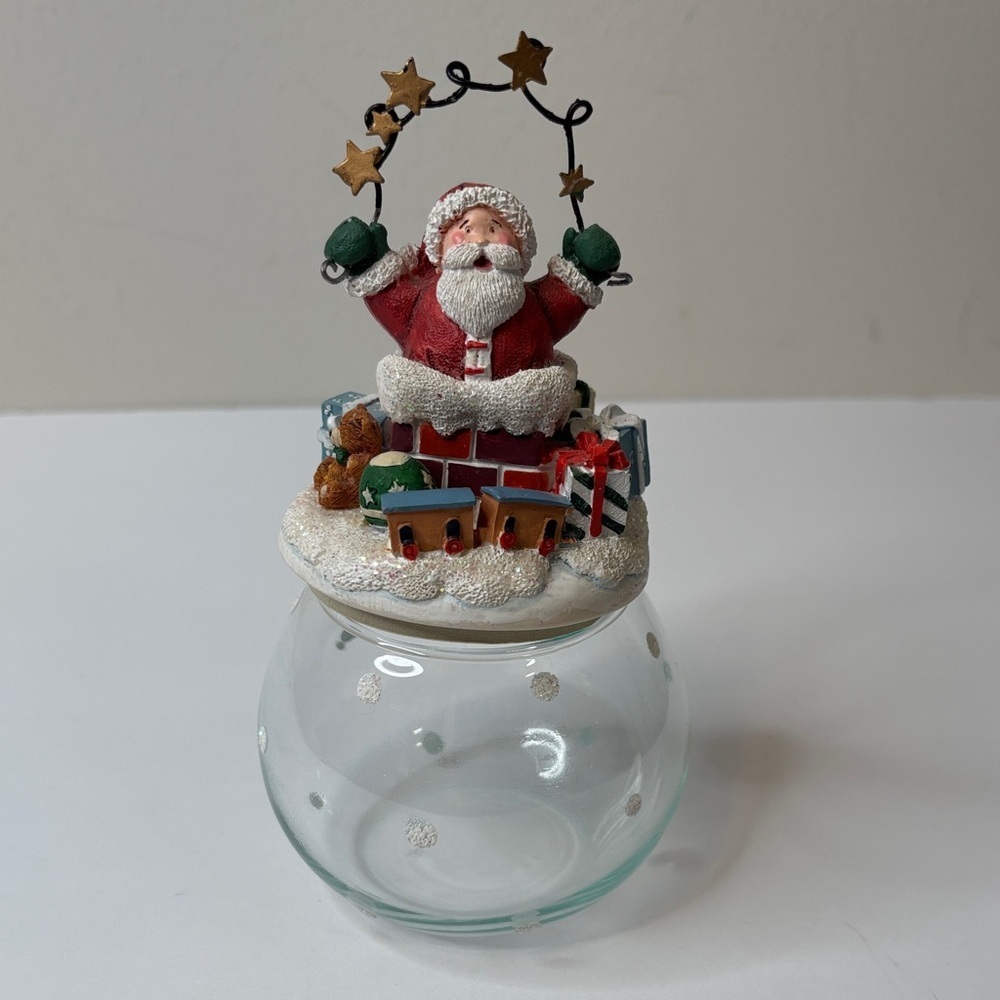 SANTA CANDLE HOLDER OR CANDY DISH